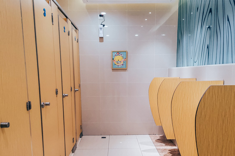 Partición del baño